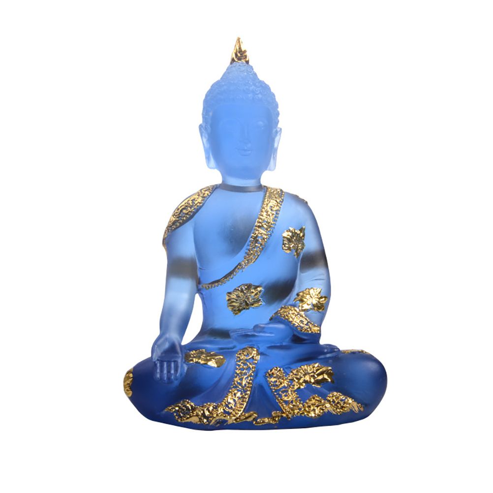 Transparent Sitting Buddha Statue Mini Buddha Ornaments Resin Buddha Decoration view 5