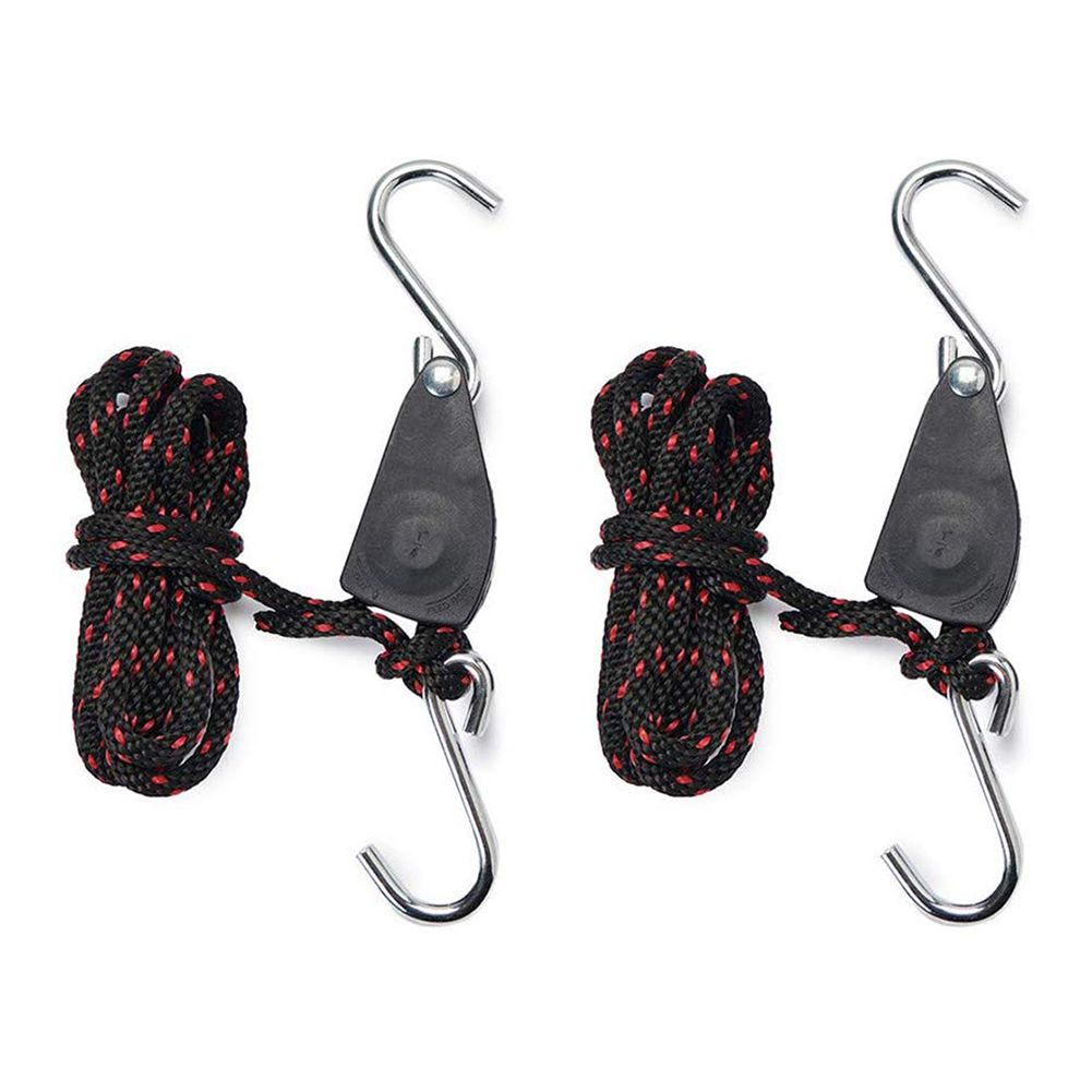 2PCS 1/4 Inch Lifting Pulley Rope Stainless Steel Rope Ratchet Sliding Lifting