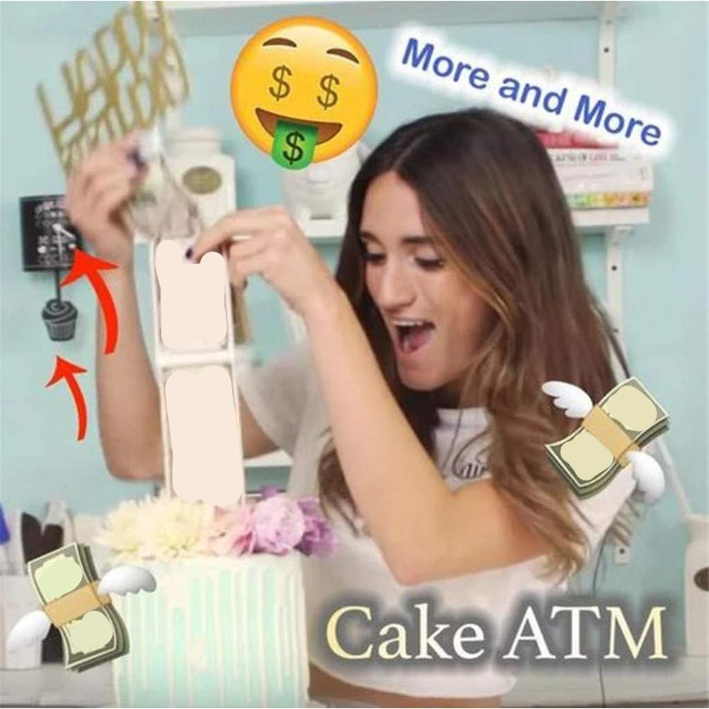 Funny Cake Money Box Money Pulling Cake Making Mold Cake ATM Box Mold with view 6