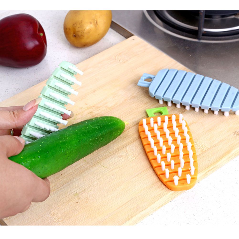 Random Veggie Vegetable Scrubber Scrub Cleaning Brush Kitchen Cleaner Carrot view 10
