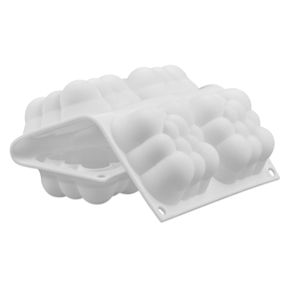 6 Cavities 3D Cloud Cake Mold Silicone Mousse Molds Bubble Molds for Baking view 4