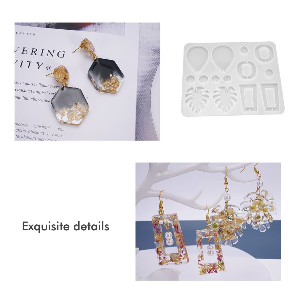 Silicone Resin Molds for Earrings DIY Mold Crystal Multi Style Epoxy Earrings view 4