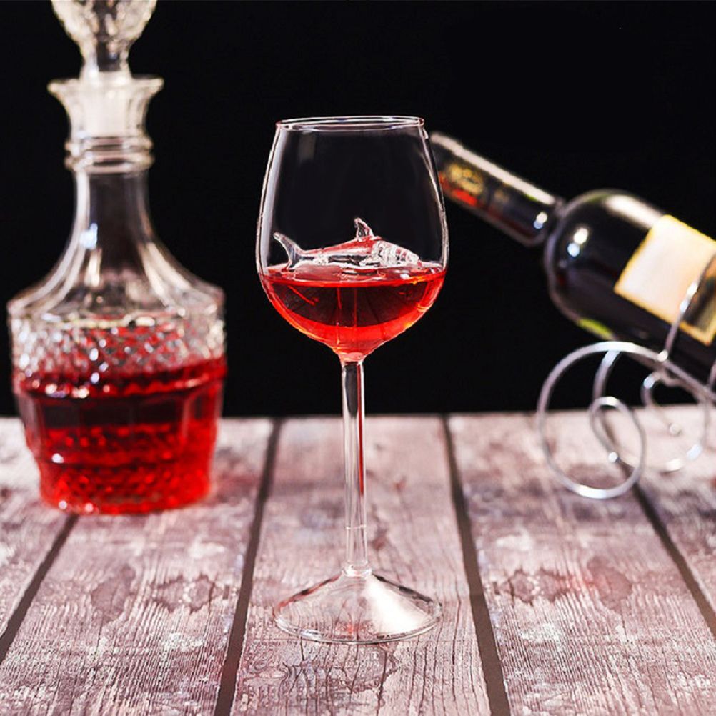 300ml Goblet Glass Mug Shark Wine Glass Goblets for Cold Drink Champagne view 5