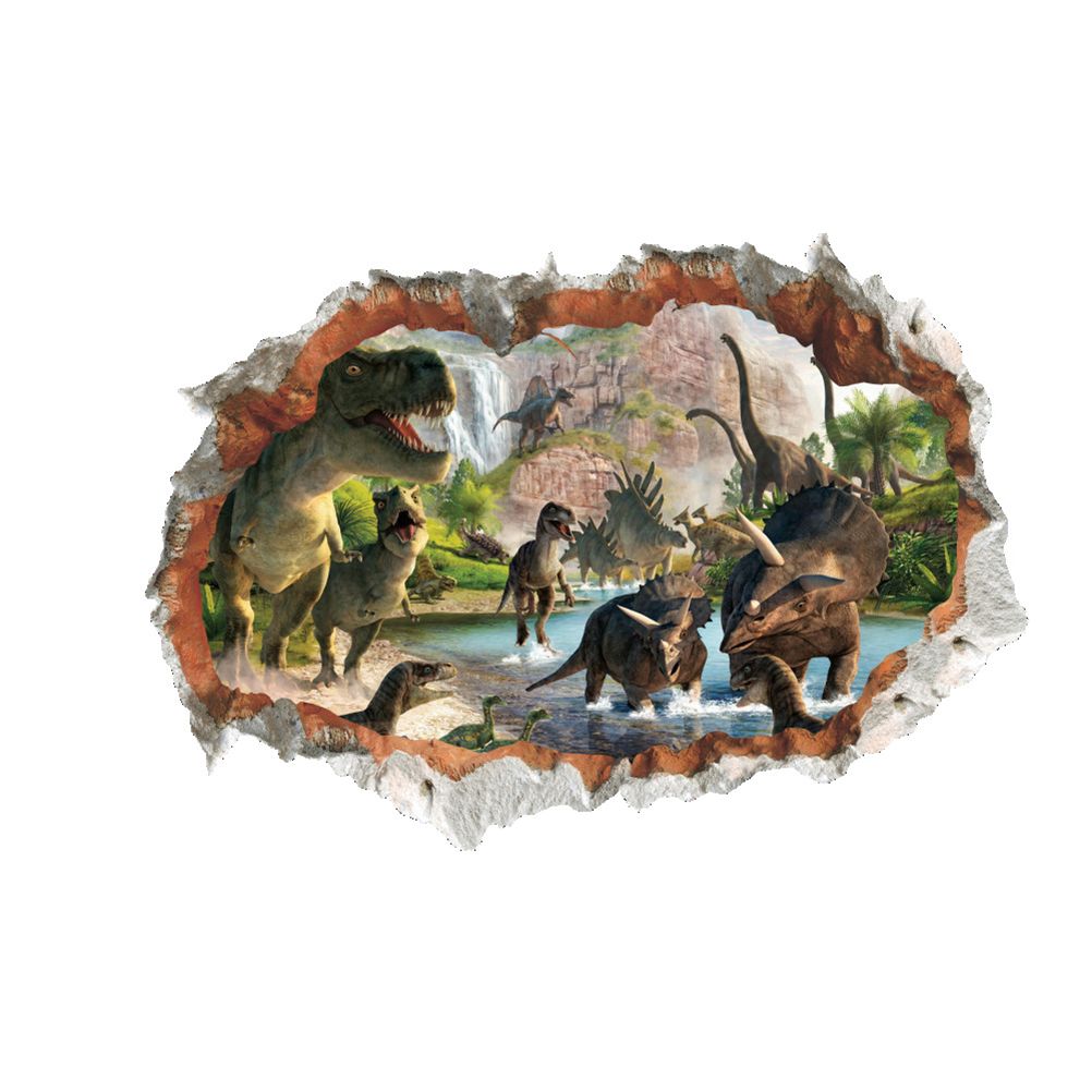 Removable 3D Dinosaur Wall Stickers Dinosaur Wall Decal Sticker Kids Dinosaur