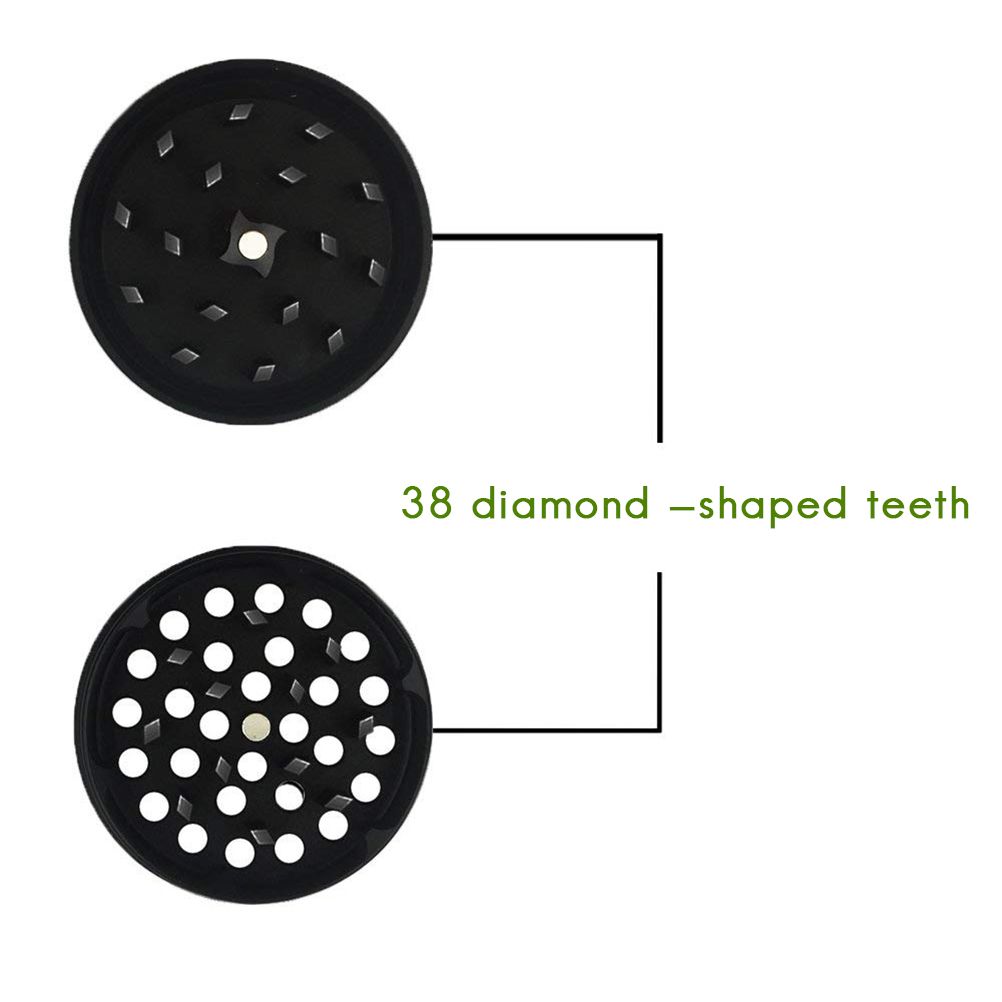 4 Layer Herb Grinder Grinders Zinc Alloy Manual Crusher Herb Spice Grinder view 6