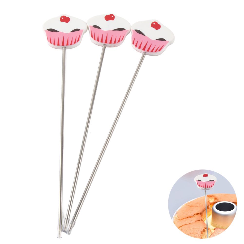 3Pcs Stainless Steel Cake Tester Probe Cake Tester Biscuits Baking Test Needle view 2