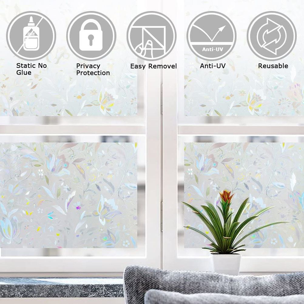 Window Film No Glue Static Decorative Films Window Frosted Film for Sun Protection view 4