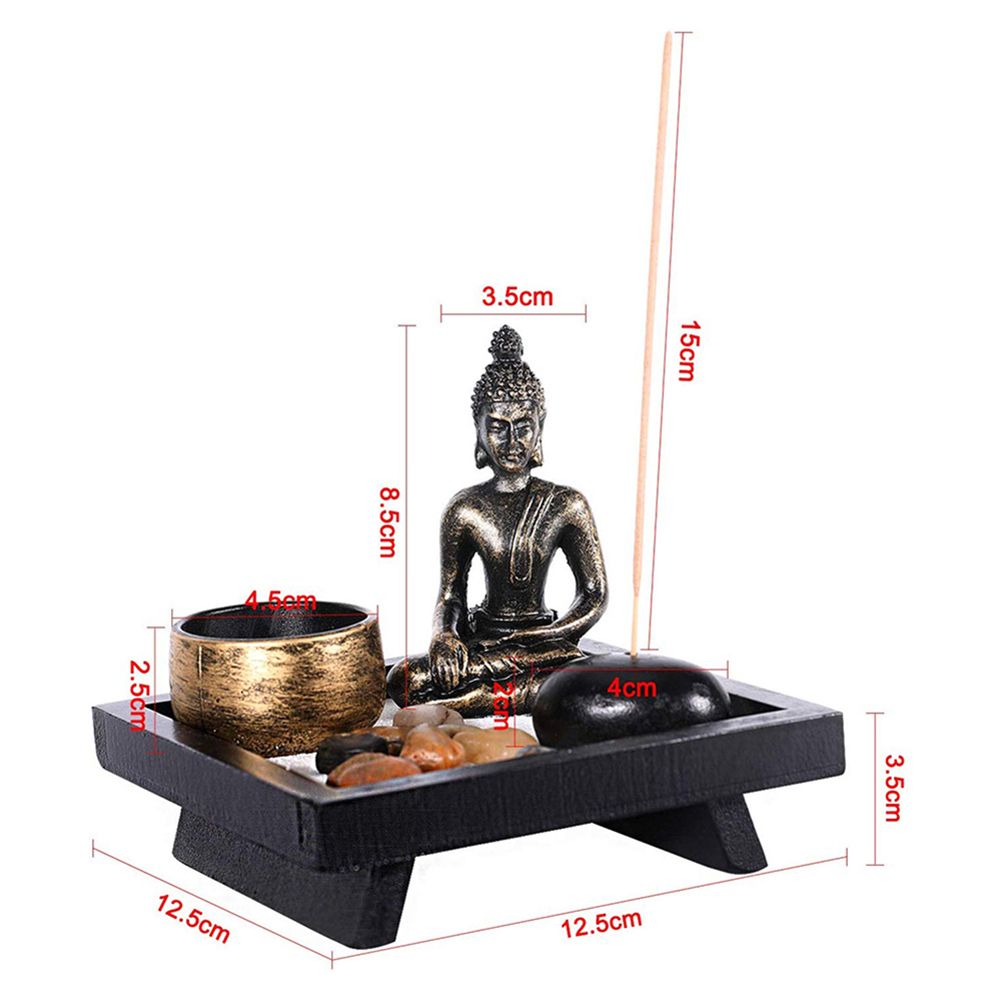 Buddha Statue Tea Light Candle Incense Holder Home Decoration Gift view 2