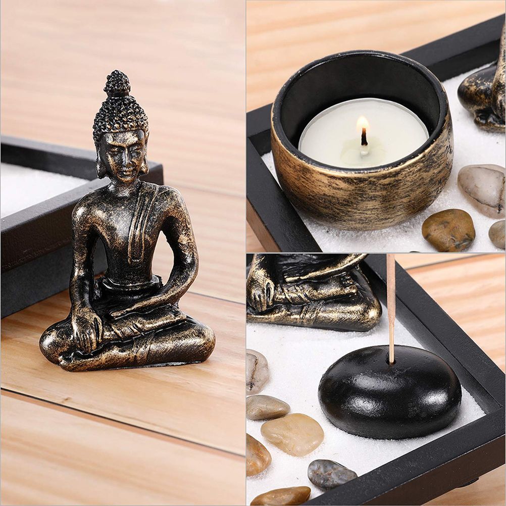 Buddha Statue Tea Light Candle Incense Holder Home Decoration Gift view 4