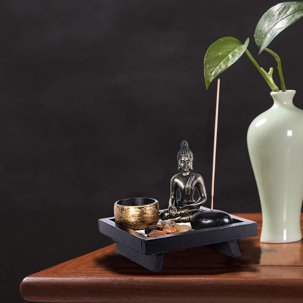 Buddha Statue Tea Light Candle Incense Holder Home Decoration Gift view 5