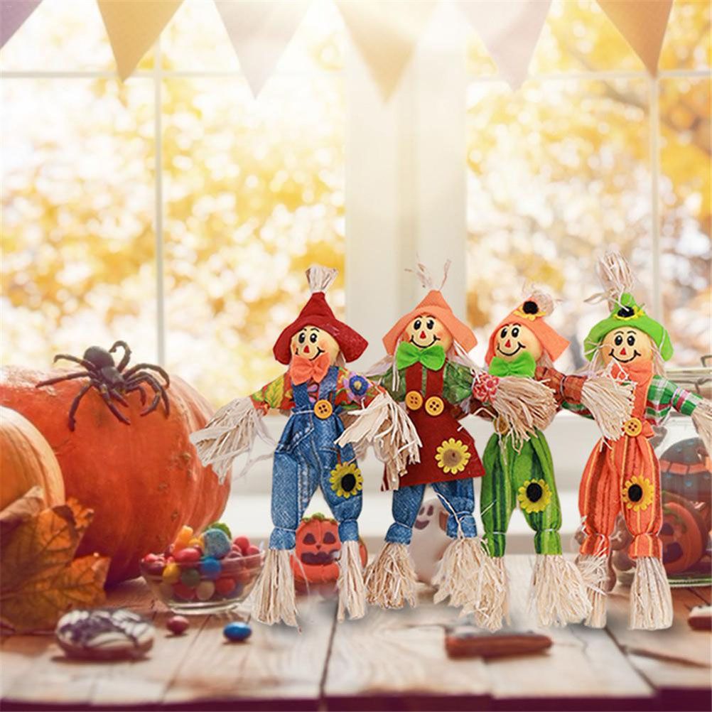 4PCS Standing Scarecrow Cute Fall Garden Scarecrow Ornament for Halloween view 7