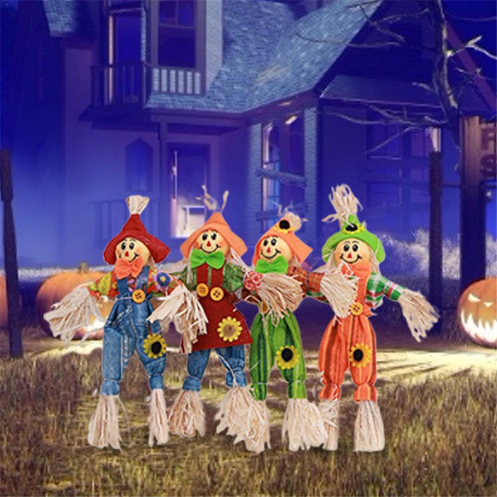 4PCS Standing Scarecrow Cute Fall Garden Scarecrow Ornament for Halloween view 8