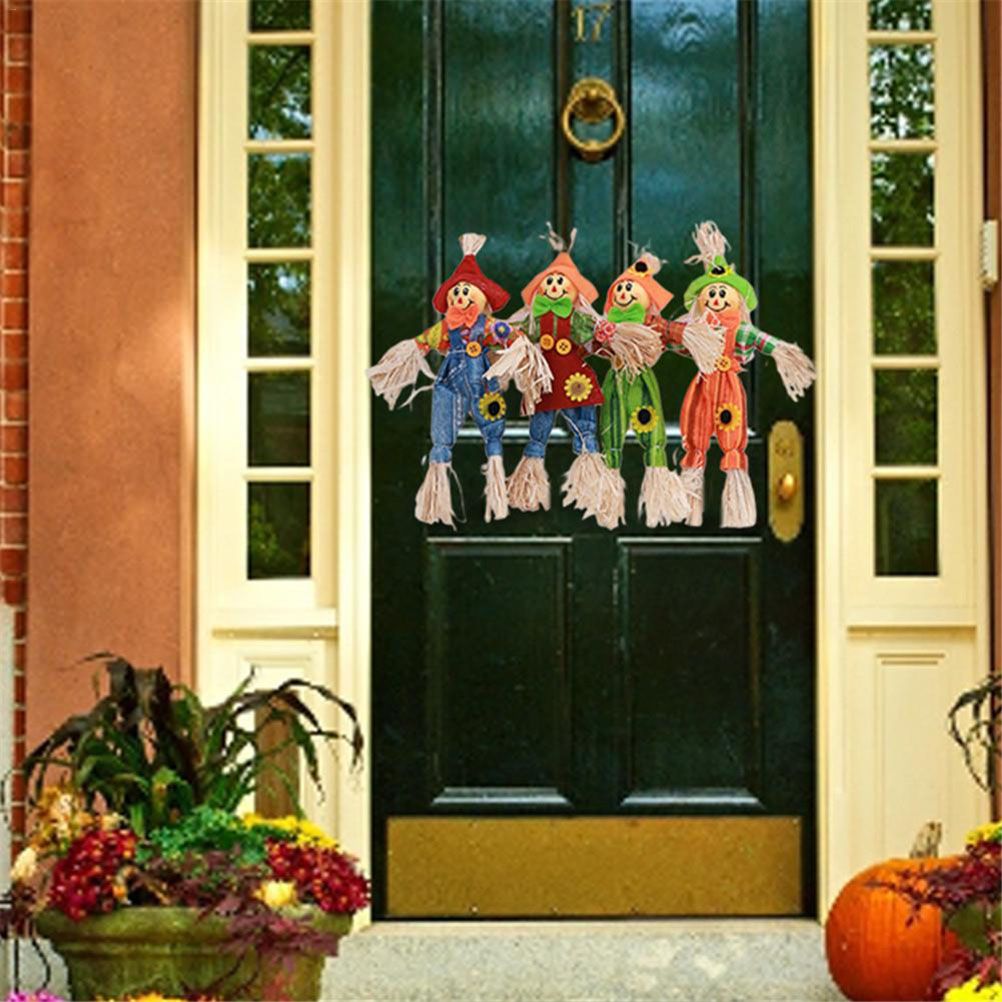 4PCS Standing Scarecrow Cute Fall Garden Scarecrow Ornament for Halloween view 9