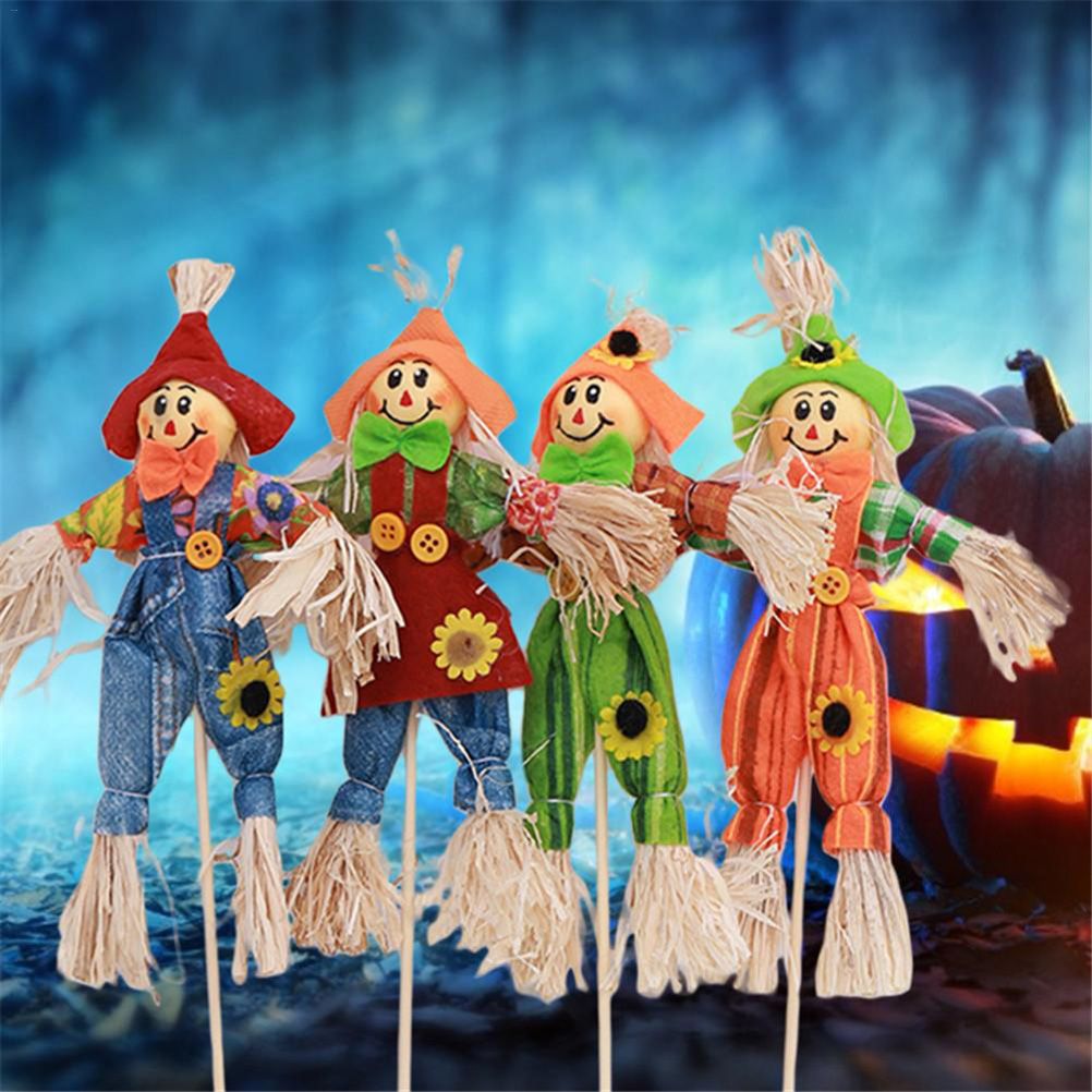 4PCS Standing Scarecrow Cute Fall Garden Scarecrow Ornament for Halloween view 10