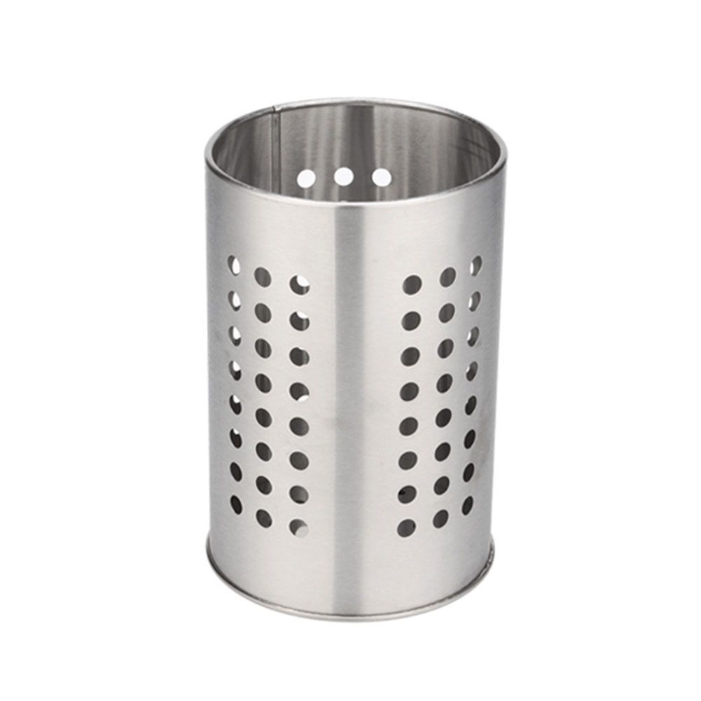 Kitchen Stainless Steel Round Hole Cooking Tools Holder Tableware Cage view 7