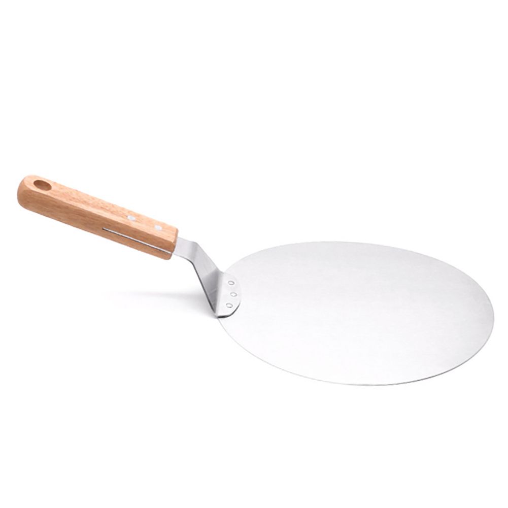 10inch Stainless Steel Pizza Peel Shovel with Wooden Handle Cake Shovel Baking view 2