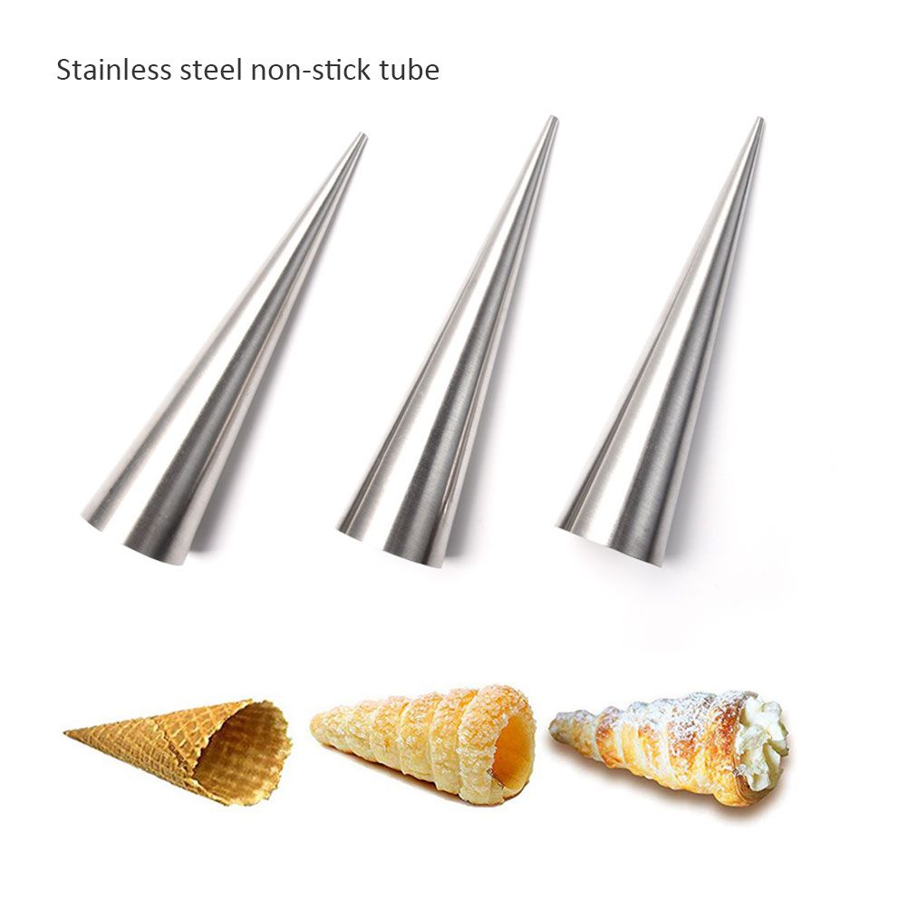 12PCS Stainless Steel Baking Cone DIY Baking Tool Spiral Croissants Mold view 6