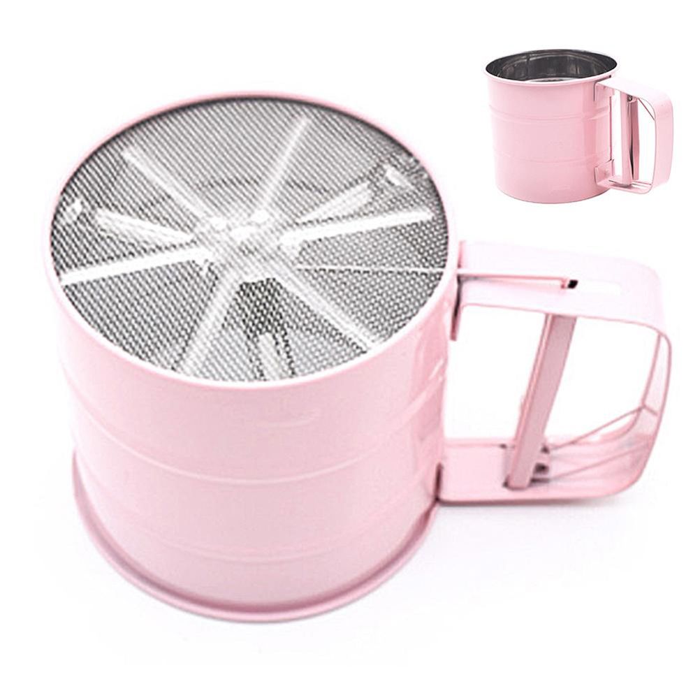 Kitchen Stainless Steel Flour Sifter Handheld Powder Flour Sieve Icing Sugar