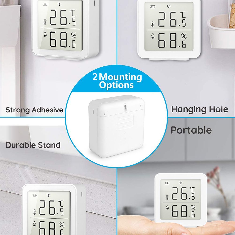 Smart WiFi Humidity Sensor Hygrometer Outdoor Indoor Thermometer Digital LCD view 5