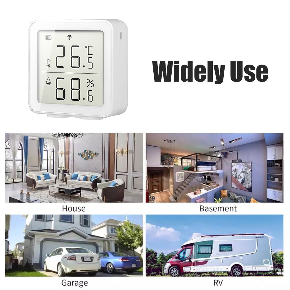 Smart WiFi Humidity Sensor Hygrometer Outdoor Indoor Thermometer Digital LCD view 11
