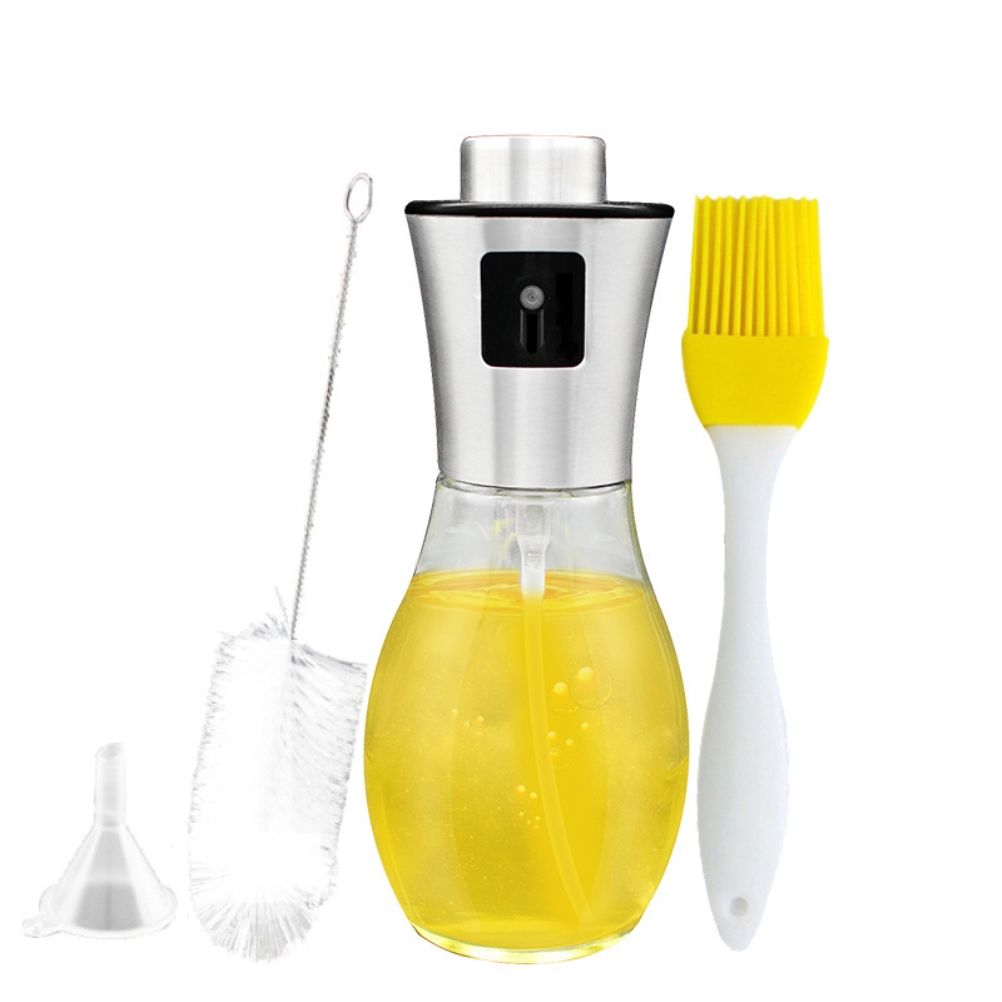 200ML Oil Sprayer Dispenser Oil Spray Bottle Portable Grilling Olive Oil Glass