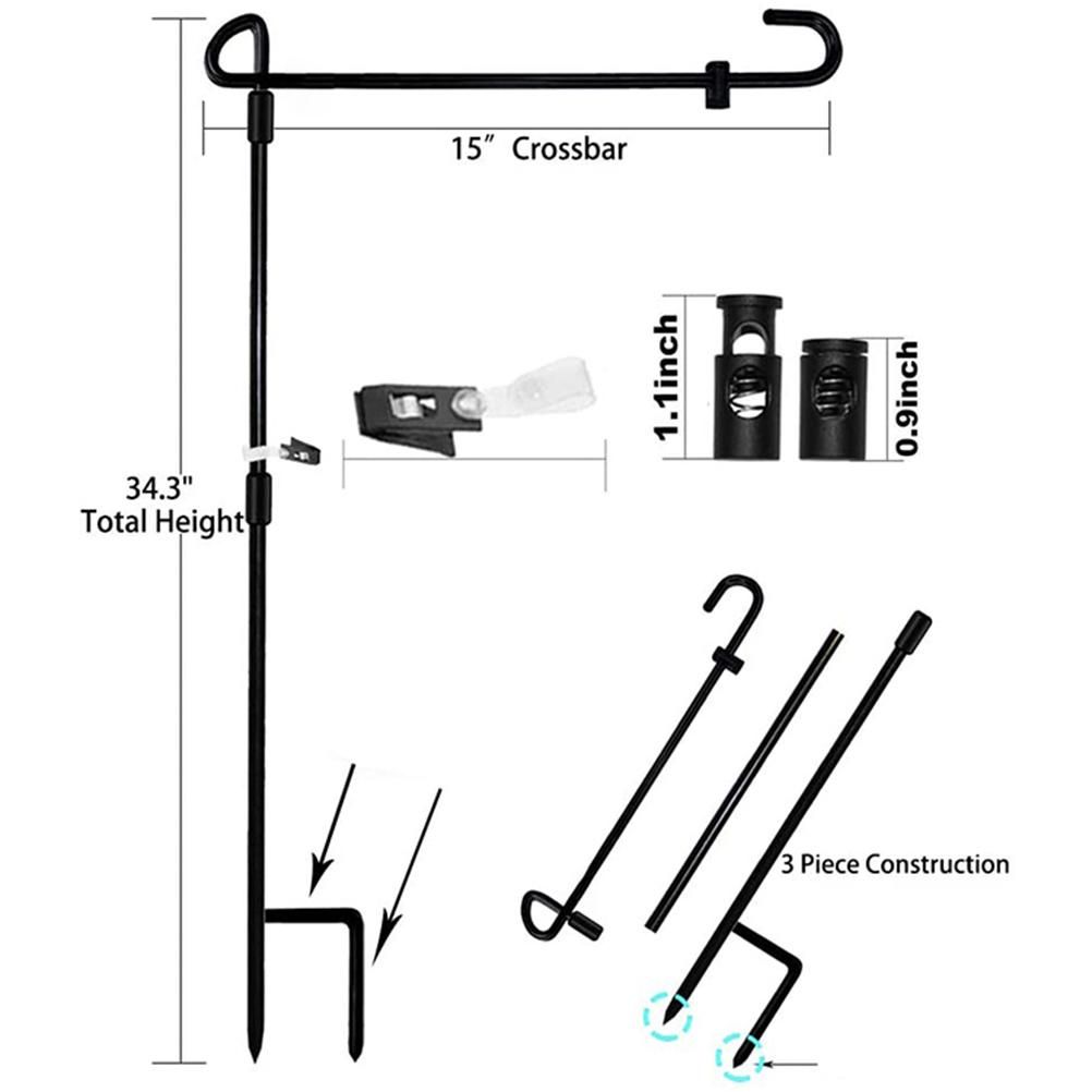Garden Flag Stand Garden Flag Pole Holder Banner Flagpoel for Outdoor Yard view 3