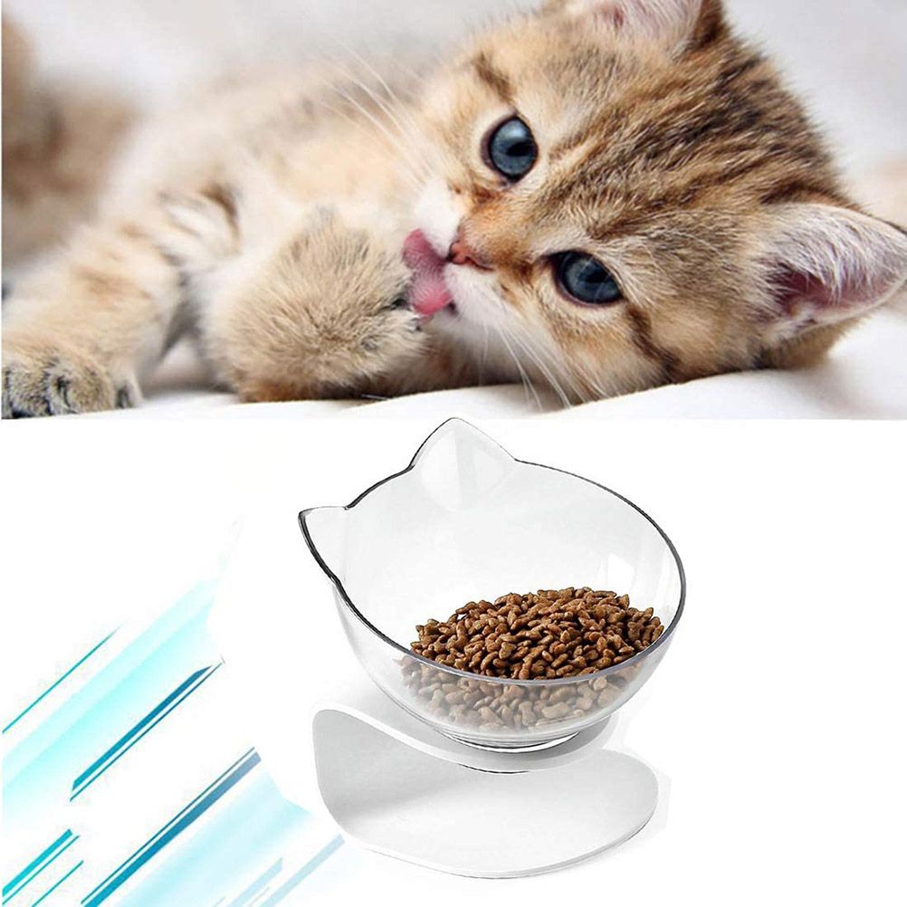 Cat Bowls Pet Feeding Bowl Cat Water Bowl Durable Fall Resistant 15 Degree view 3