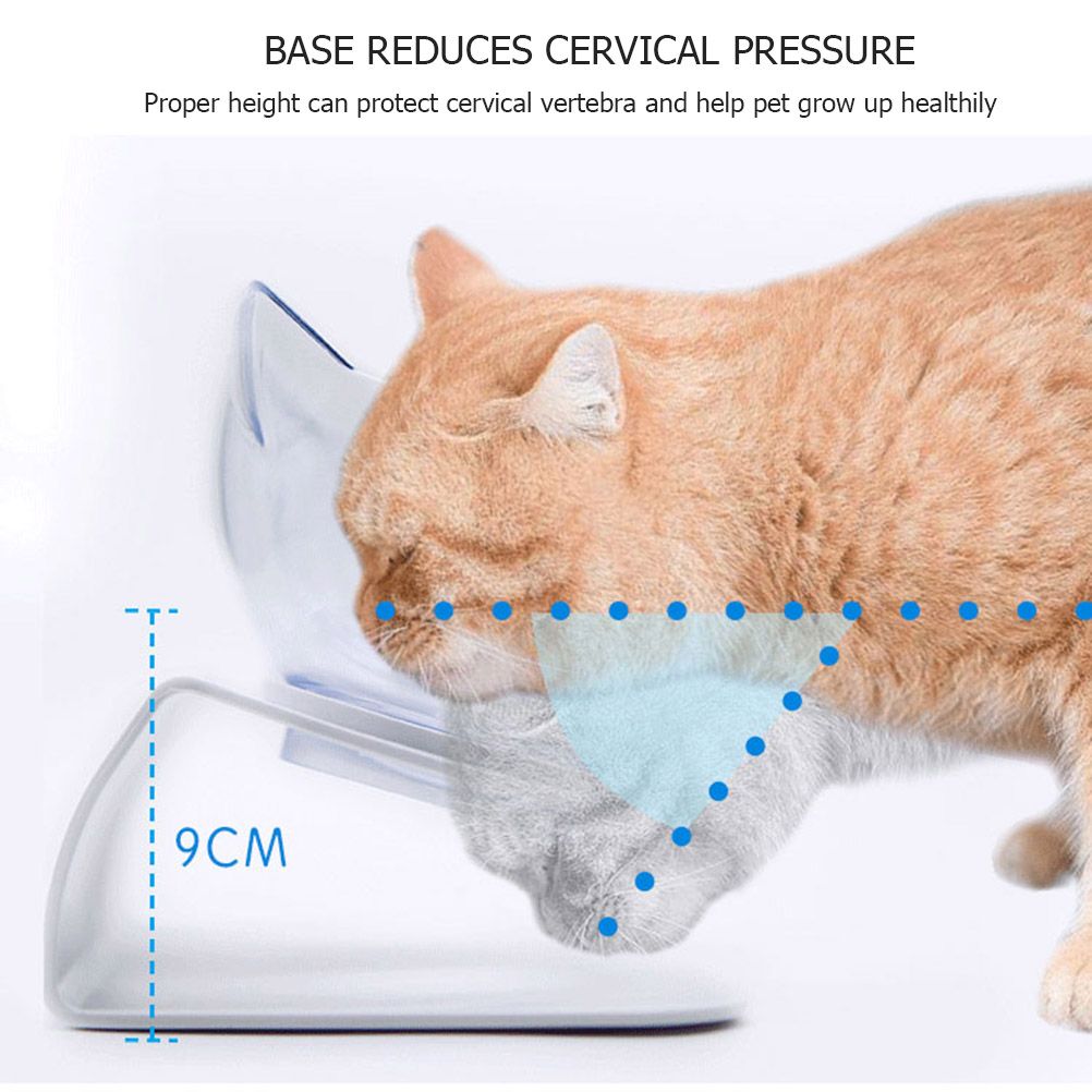 Cat Bowls Pet Feeding Bowl Cat Water Bowl Durable Fall Resistant 15 Degree view 7