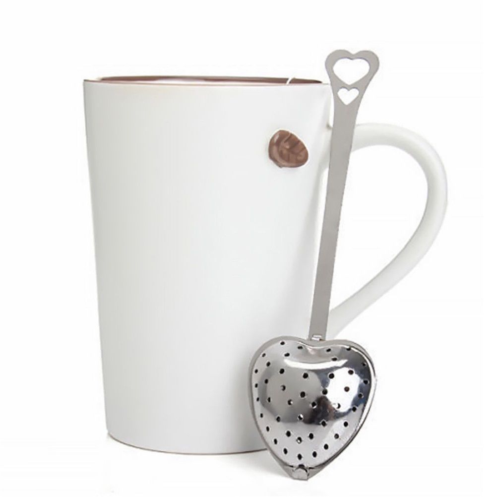 4PCS Stainless Steel Heart Shape Tea Infuser Long Handle Filter Tea Filter for view 10