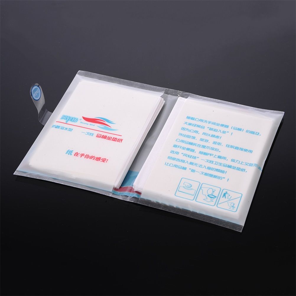 100PCS Portable Hygienic Toilet Cushions Disposable Toilet Seat Cover Mat Paper view 5