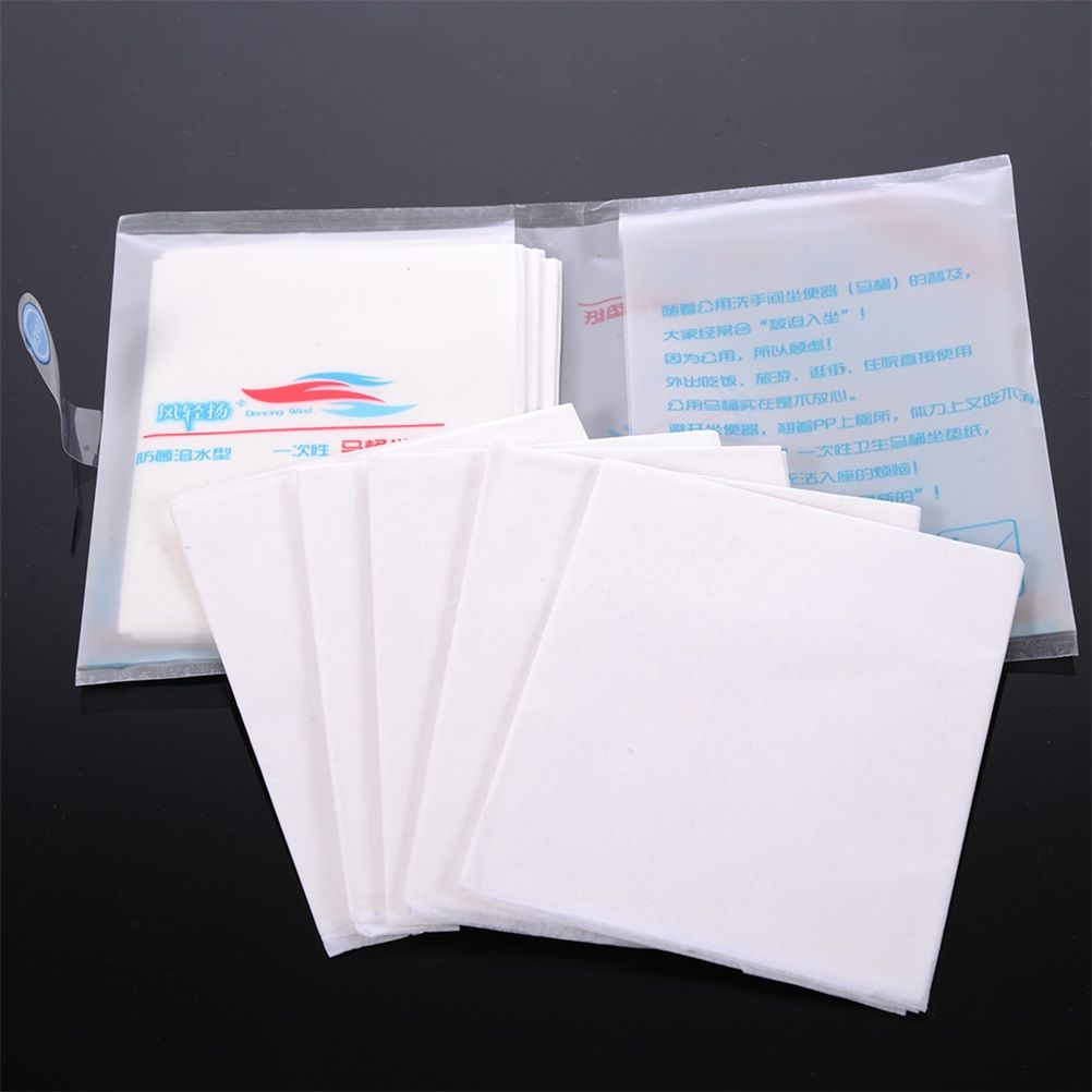 100PCS Portable Hygienic Toilet Cushions Disposable Toilet Seat Cover Mat Paper view 6
