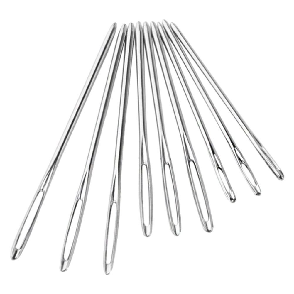 9Pcs Large Eye Blunt Needles Stainless Steel Yarn Knitting Needles Sewing view 6