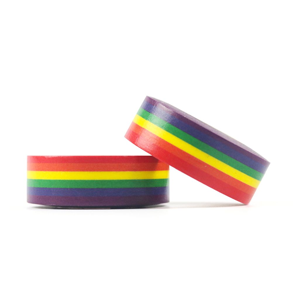100CM Colorful Rainbow Adhesive Paper Tape School Office Supplies DIY view 4