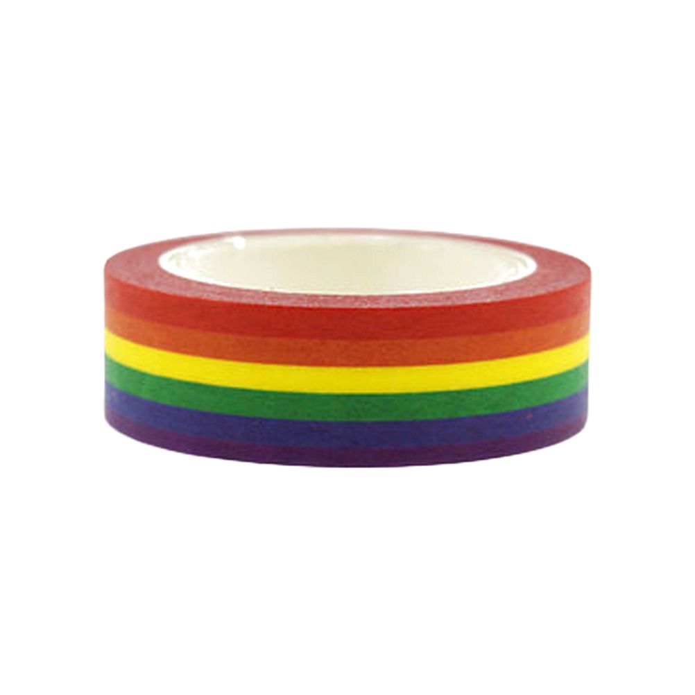100CM Colorful Rainbow Adhesive Paper Tape School Office Supplies DIY view 5
