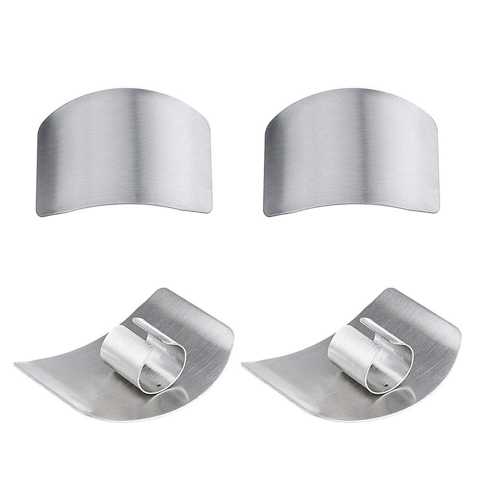 4PCS Stainless Steel Finger Cutting Protector Kitchen Safe Chop Cut Tool Guard