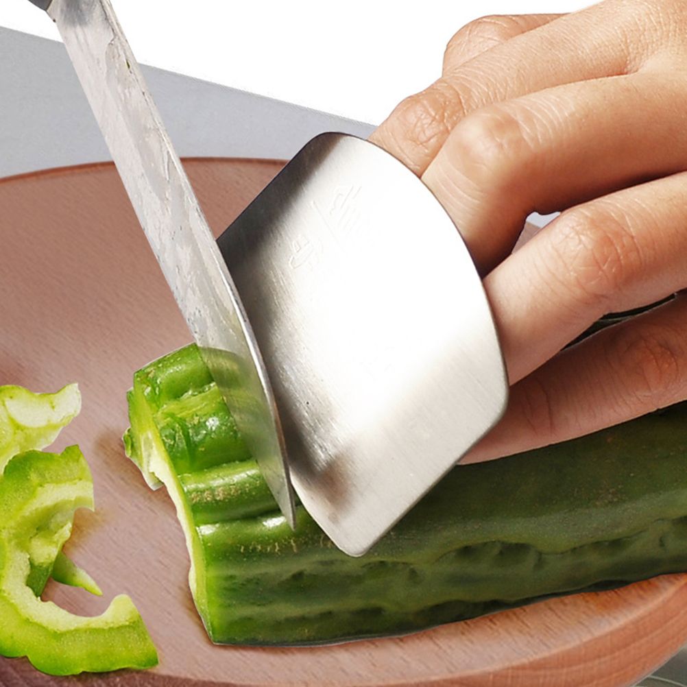4PCS Stainless Steel Finger Cutting Protector Kitchen Safe Chop Cut Tool Guard view 4