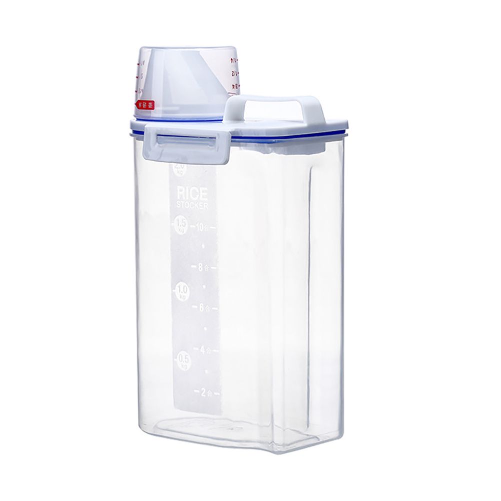 Moisture Proof Plastic Transparent Sealed Bucket with Scale Portable Kitchen