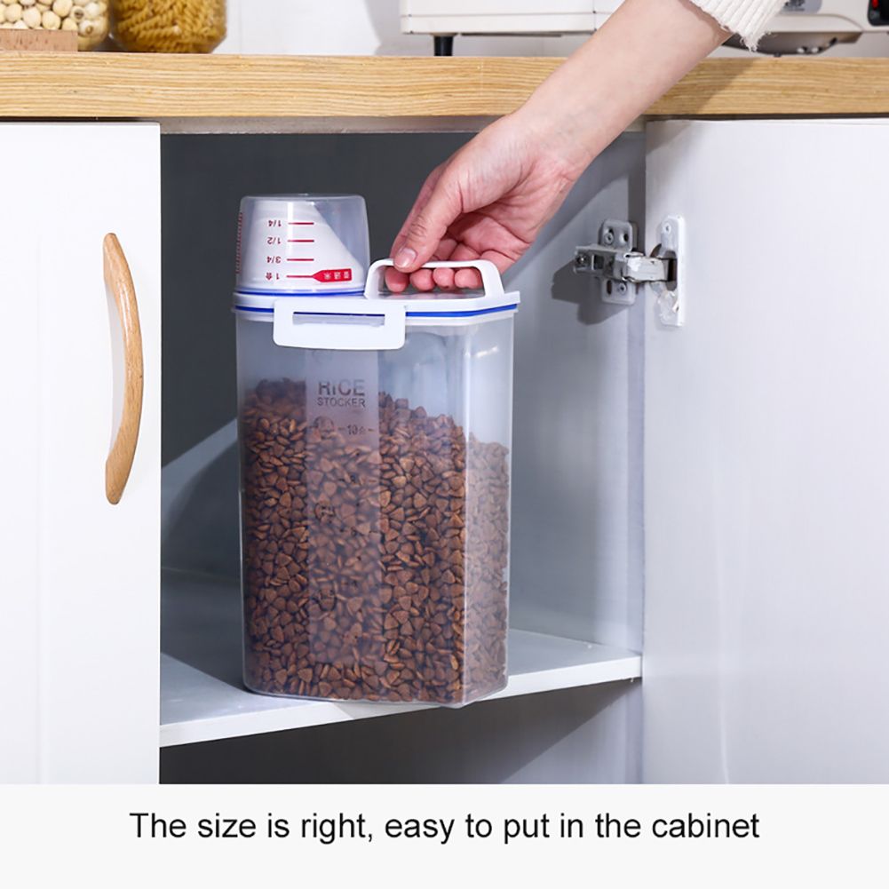 Moisture Proof Plastic Transparent Sealed Bucket with Scale Portable Kitchen view 5