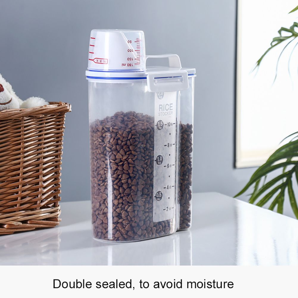 Moisture Proof Plastic Transparent Sealed Bucket with Scale Portable Kitchen view 6
