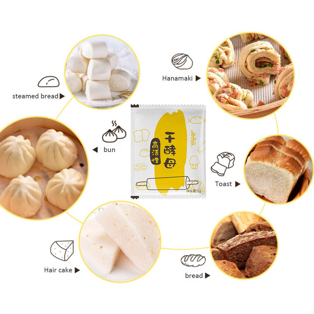 10 Bags Baker s Yeast Kitchen Active Dry Yeast Baking Yeast for Bread Cake view 5