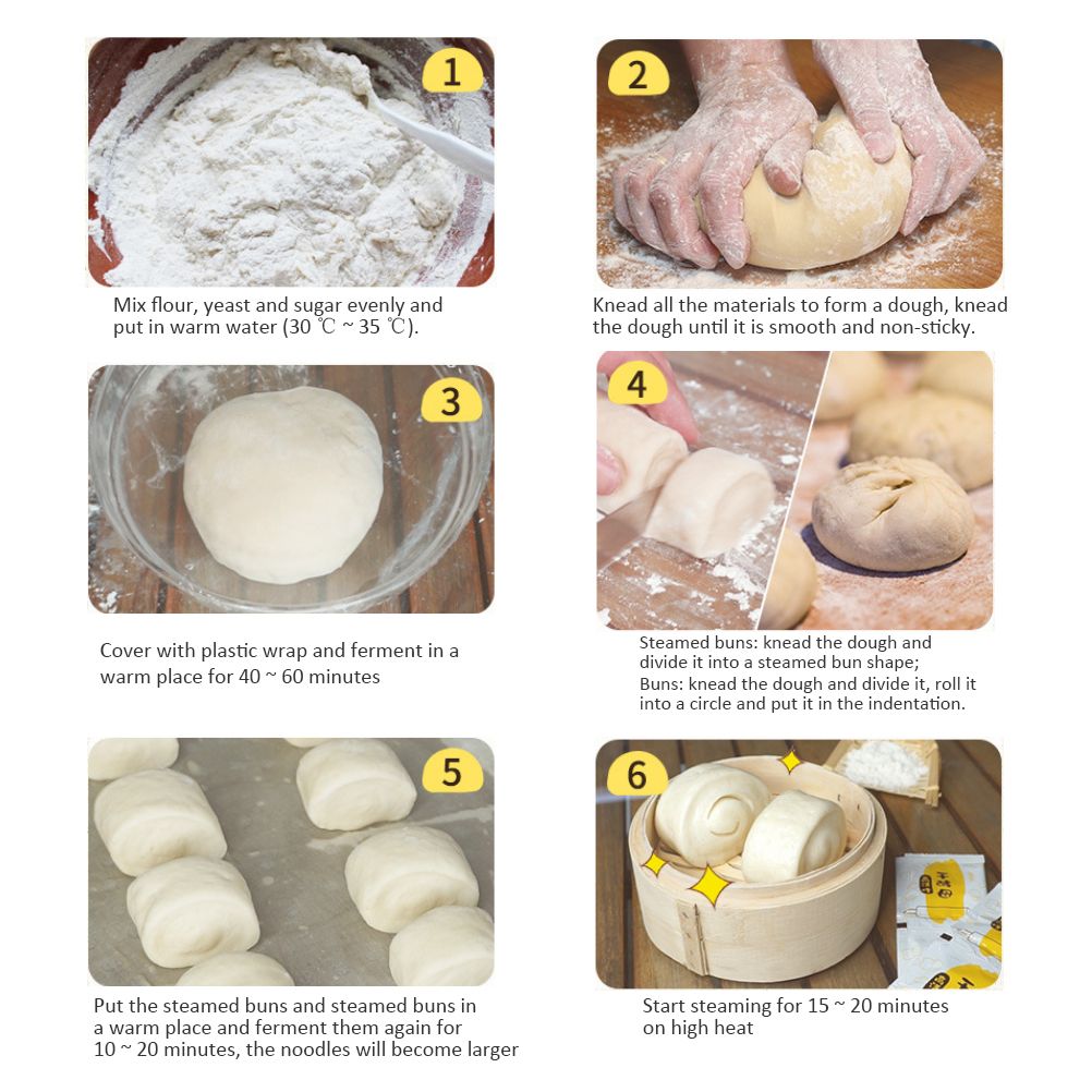 10 Bags Baker s Yeast Kitchen Active Dry Yeast Baking Yeast for Bread Cake view 7