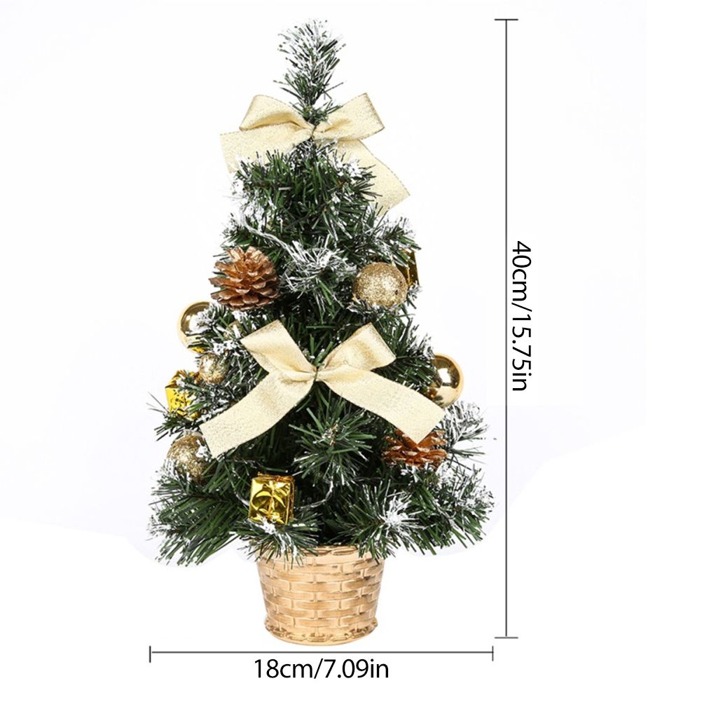40cm Artificial Tabletop Christmas Tree Mini Xmas Decoration Tree with LED view 2
