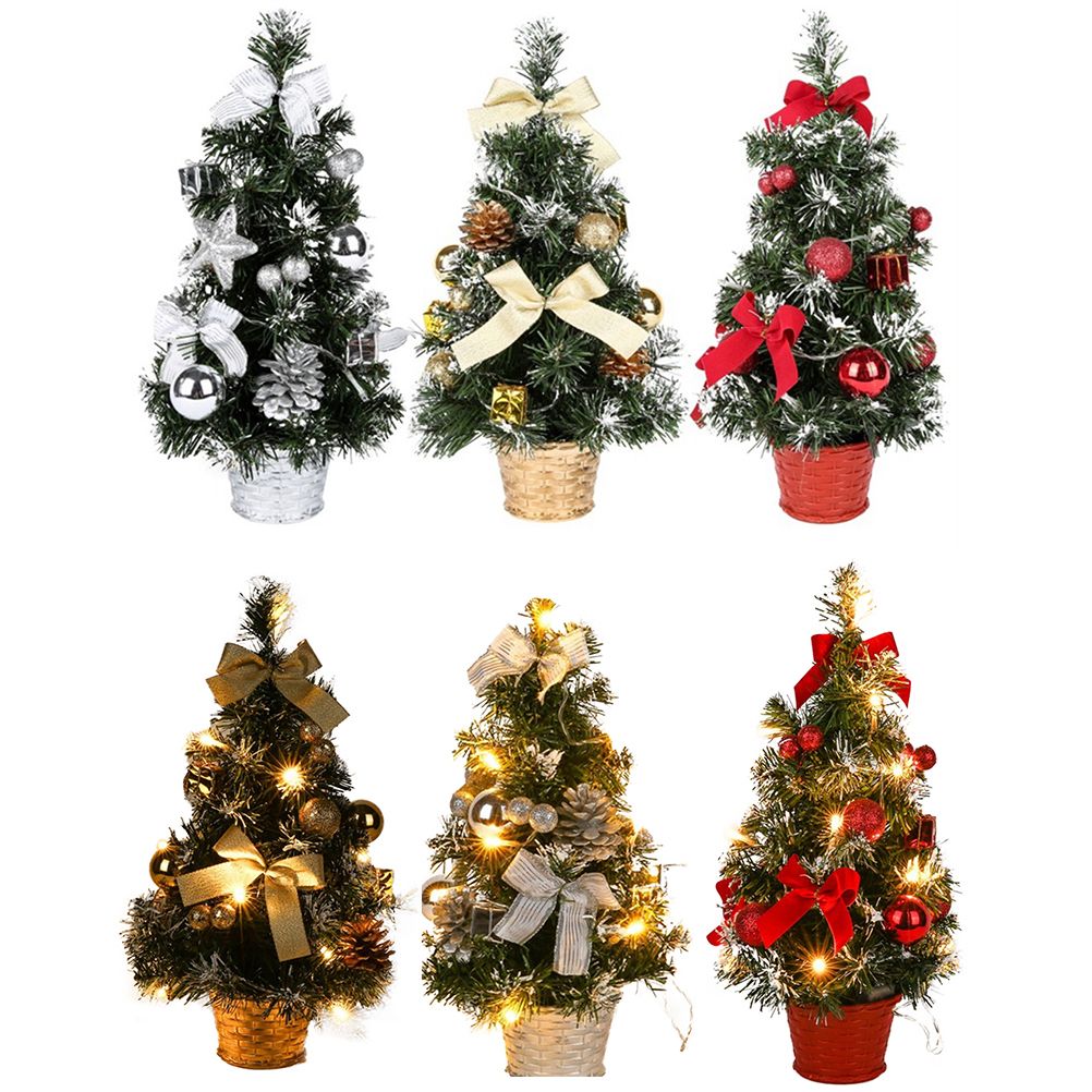 40cm Artificial Tabletop Christmas Tree Mini Xmas Decoration Tree with LED view 9
