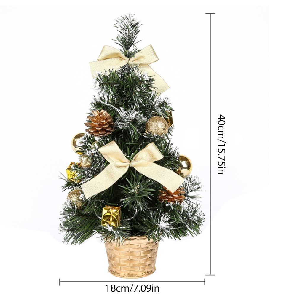 40cm Artificial Tabletop Christmas Tree Mini Xmas Decoration Tree with LED view 2