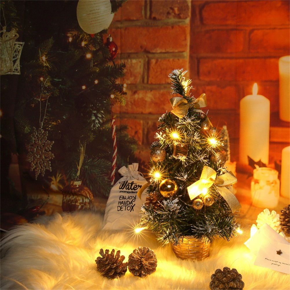 40cm Artificial Tabletop Christmas Tree Mini Xmas Decoration Tree with LED view 7