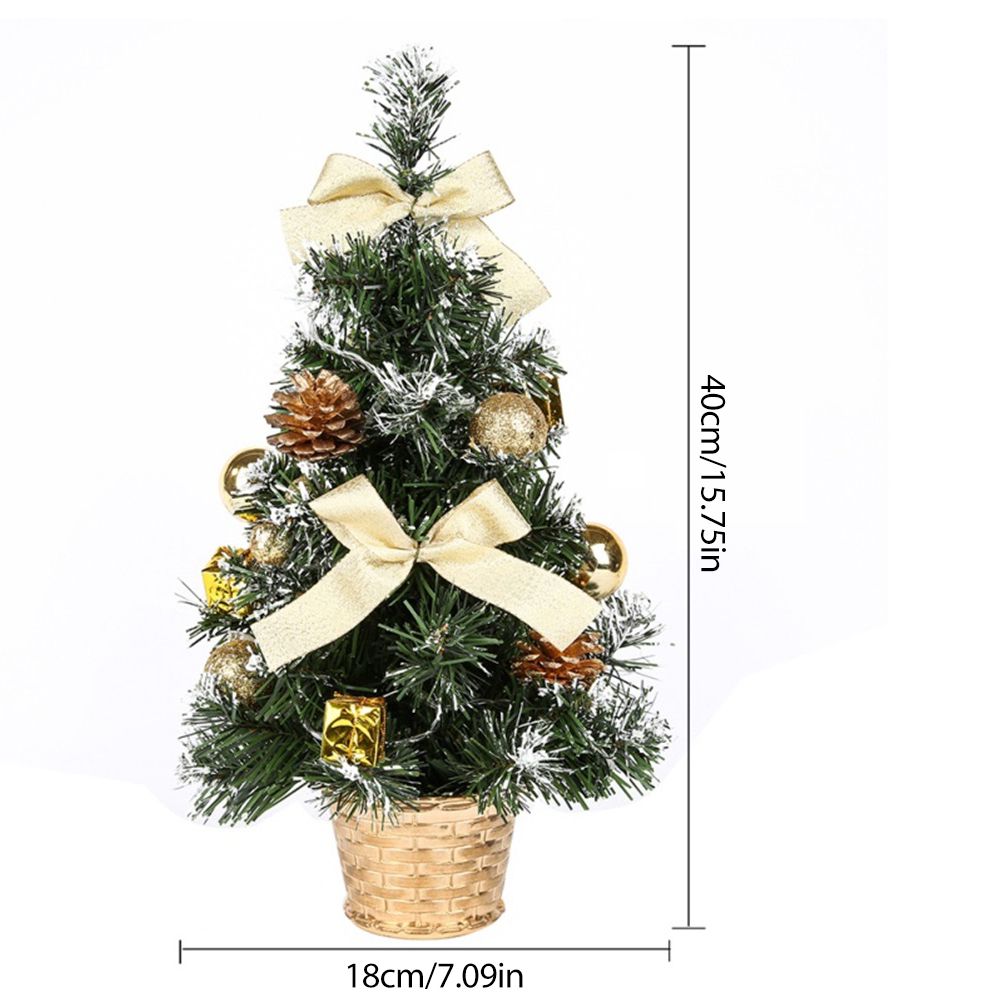 40cm Artificial Tabletop Christmas Tree Mini Xmas Decoration Tree with LED view 2