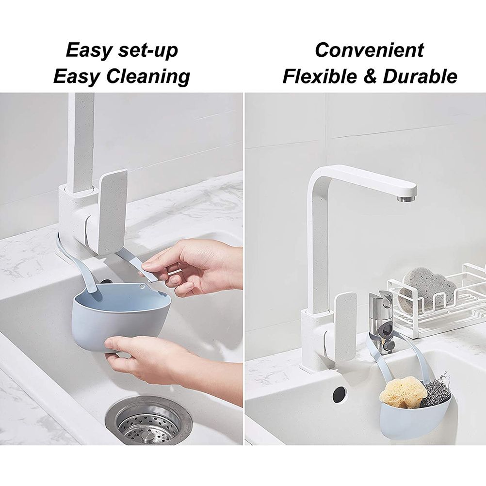 Sink Sponge Holder Hanging Sink Caddy Sponge Holder Kitchen Sink Basket for view 2