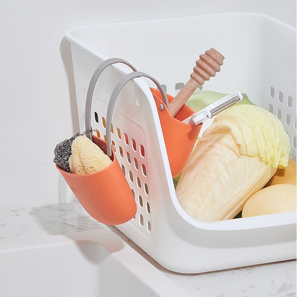 Sink Sponge Holder Hanging Sink Caddy Sponge Holder Kitchen Sink Basket for view 3