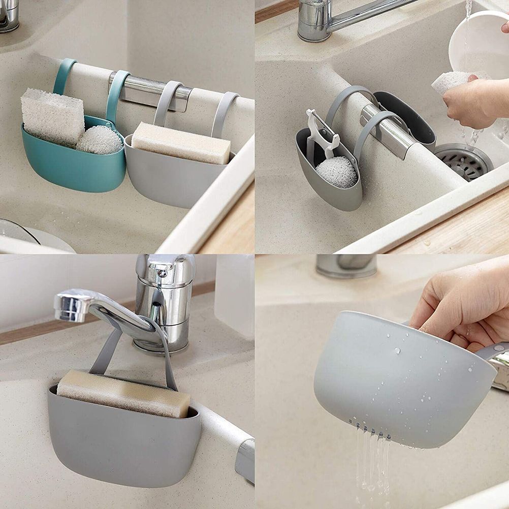 Sink Sponge Holder Hanging Sink Caddy Sponge Holder Kitchen Sink Basket for view 5