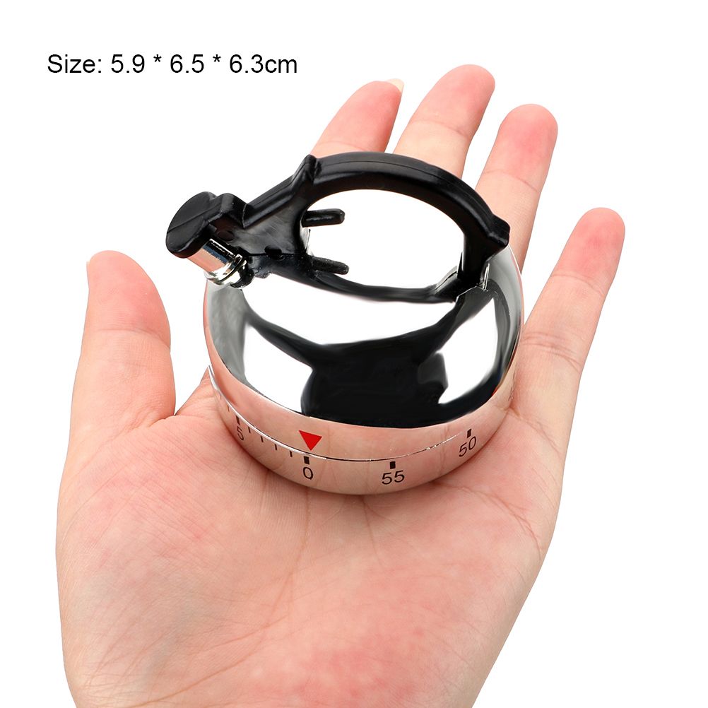 Kettle Shaped Timer Kettle Mechanical Timer 60 Minute Countdown Alarm view 3
